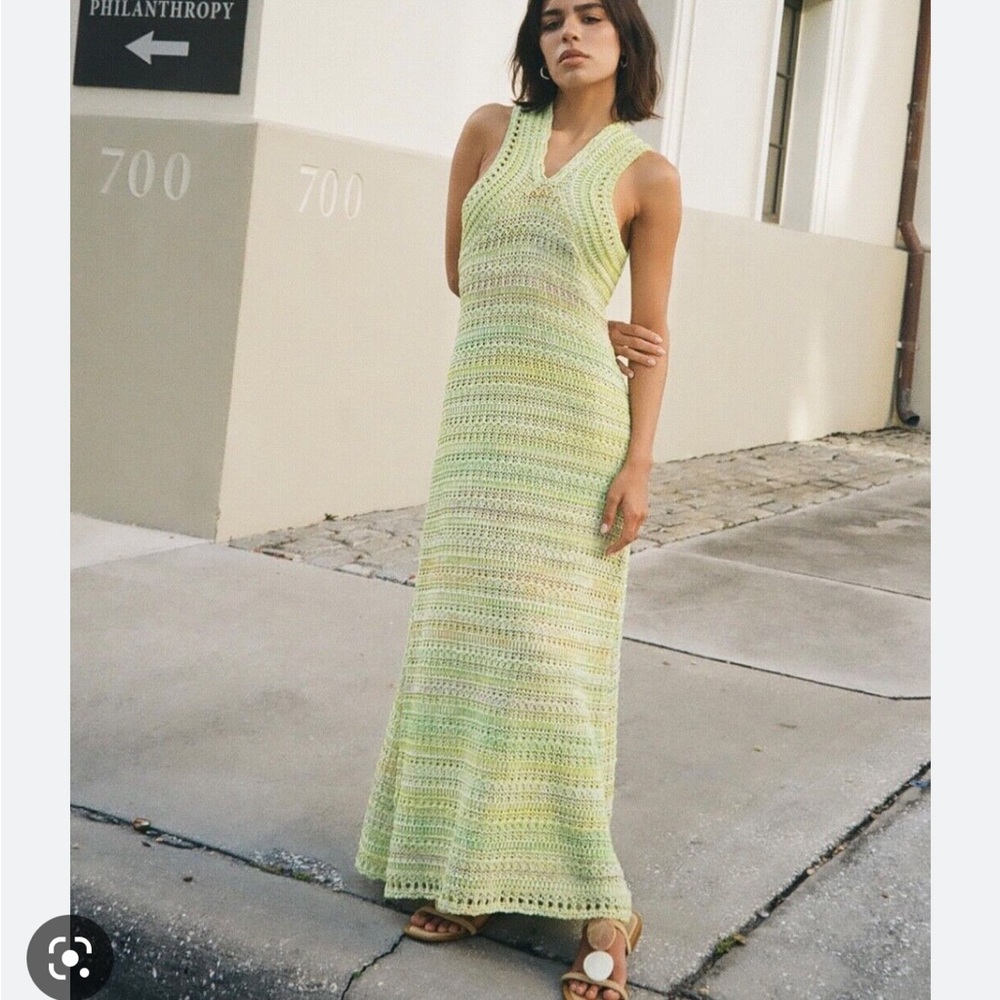 NWOT ZARA Crochet Avocado Maxi - Size Small
